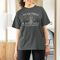 An Air Force Legend Has Retired T Shirt For Women Vintage Camo US Veteran - Wonder Print Shop