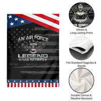 An Air Force Legend Has Retired Garden Flag Vintage Camo US Veteran