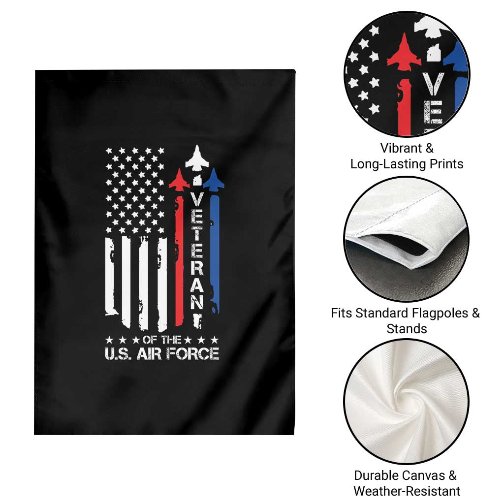 Air Force Veteran Garden Flag Vintage US Flag - Wonder Print Shop