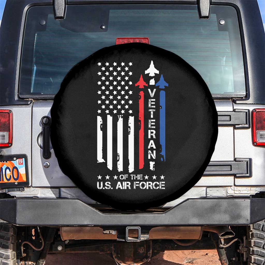 Air Force Veteran Spare Tire Cover Vintage US Flag - Wonder Print Shop