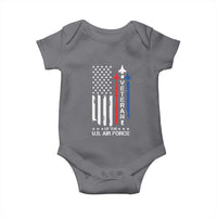 Air Force Veteran Baby Onesie Vintage US Flag - Wonder Print Shop