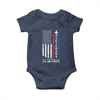 Air Force Veteran Baby Onesie Vintage US Flag - Wonder Print Shop