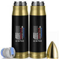 Air Force Veteran Bullet Tumbler Vintage US Flag - Wonder Print Shop