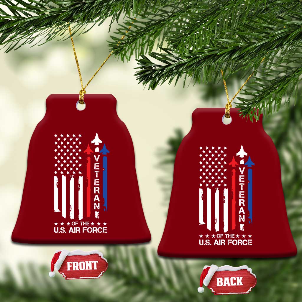 Air Force Veteran Ceramic Ornament Vintage US Flag - Wonder Print Shop