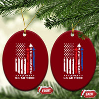 Air Force Veteran Ceramic Ornament Vintage US Flag - Wonder Print Shop