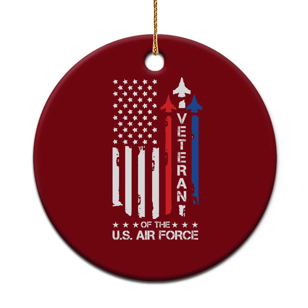 Air Force Veteran Ceramic Ornament Vintage US Flag - Wonder Print Shop