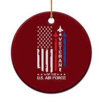 Air Force Veteran Ceramic Ornament Vintage US Flag - Wonder Print Shop
