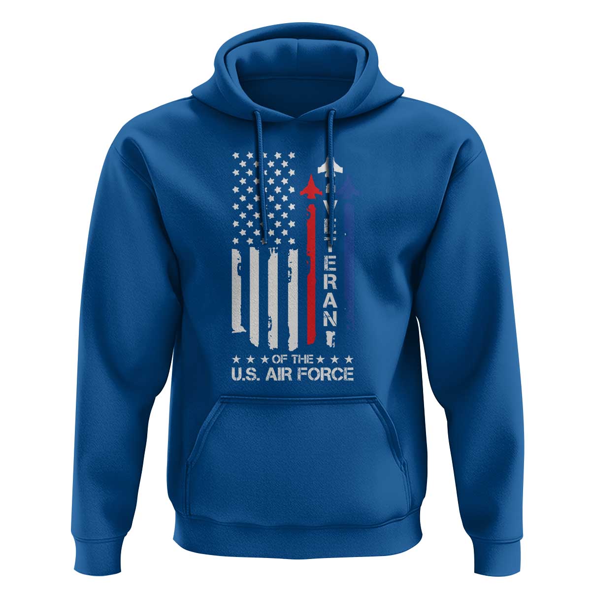 Air Force Veteran Hoodie Vintage US Flag - Wonder Print Shop