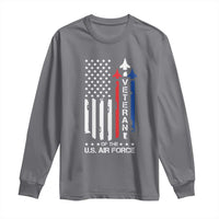 Air Force Veteran Long Sleeve Shirt Vintage US Flag - Wonder Print Shop