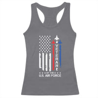 Air Force Veteran Racerback Tank Top Vintage US Flag - Wonder Print Shop