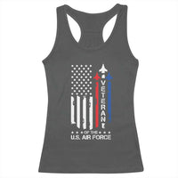Air Force Veteran Racerback Tank Top Vintage US Flag - Wonder Print Shop