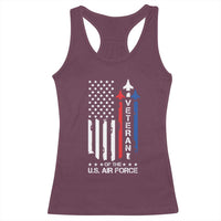 Air Force Veteran Racerback Tank Top Vintage US Flag - Wonder Print Shop