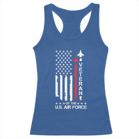 Air Force Veteran Racerback Tank Top Vintage US Flag - Wonder Print Shop