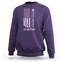 Air Force Veteran Sweatshirt Vintage US Flag - Wonder Print Shop