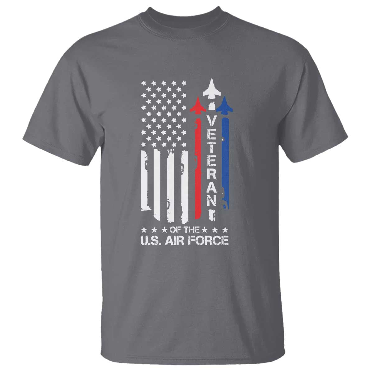 Air Force Veteran T Shirt Vintage US Flag - Wonder Print Shop
