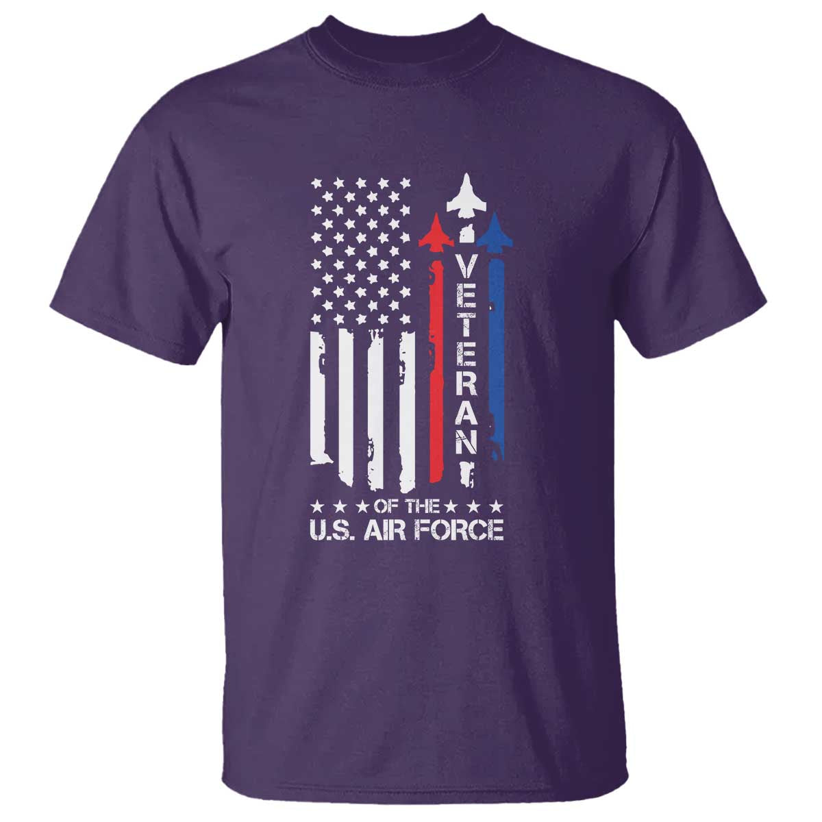 Air Force Veteran T Shirt Vintage US Flag - Wonder Print Shop