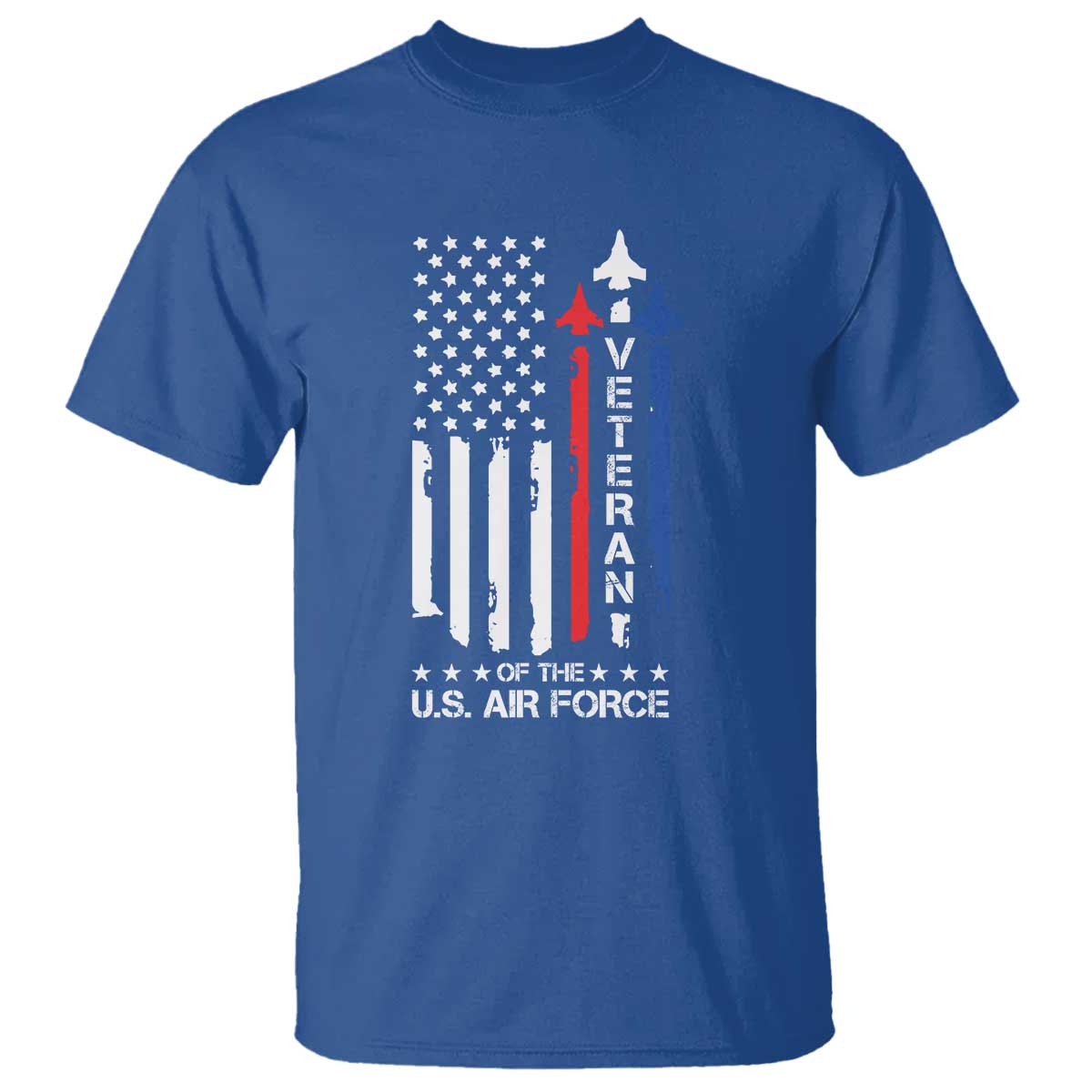 Air Force Veteran T Shirt Vintage US Flag - Wonder Print Shop
