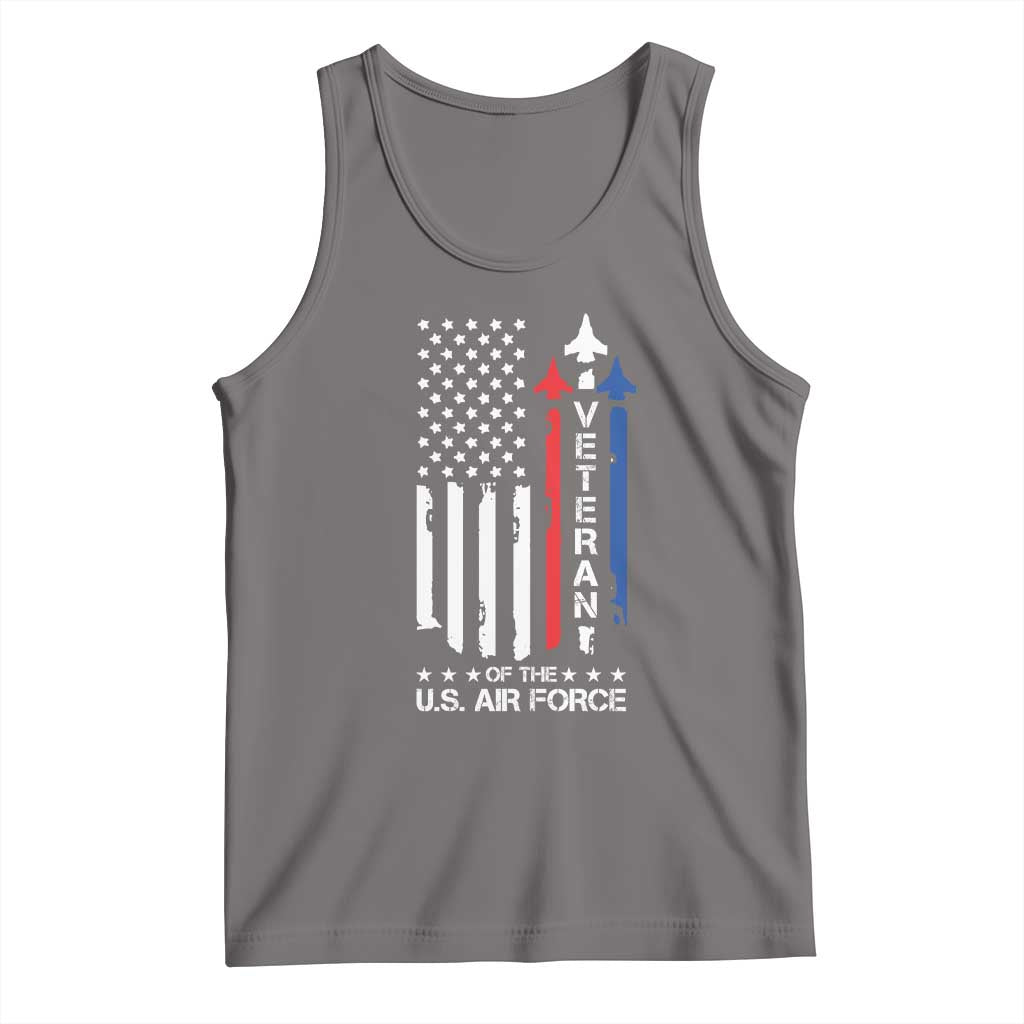 Air Force Veteran Tank Top Vintage US Flag - Wonder Print Shop