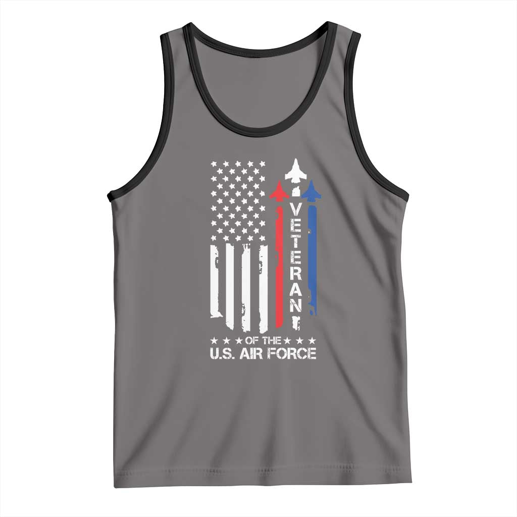 Air Force Veteran Tank Top Vintage US Flag - Wonder Print Shop