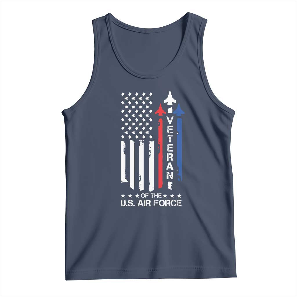 Air Force Veteran Tank Top Vintage US Flag - Wonder Print Shop