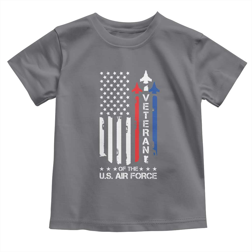 Air Force Veteran Toddler T Shirt Vintage US Flag - Wonder Print Shop