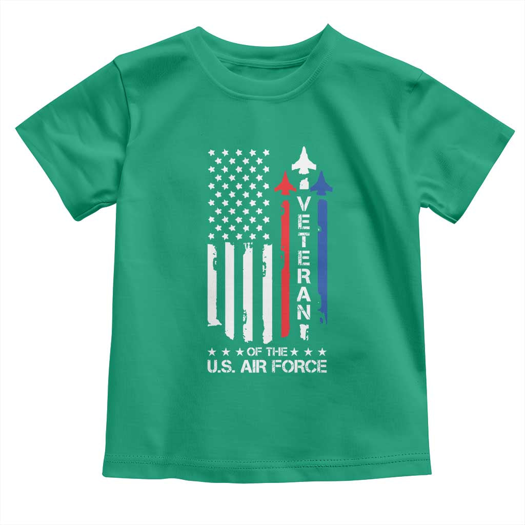 Air Force Veteran Toddler T Shirt Vintage US Flag - Wonder Print Shop