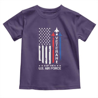 Air Force Veteran Toddler T Shirt Vintage US Flag - Wonder Print Shop