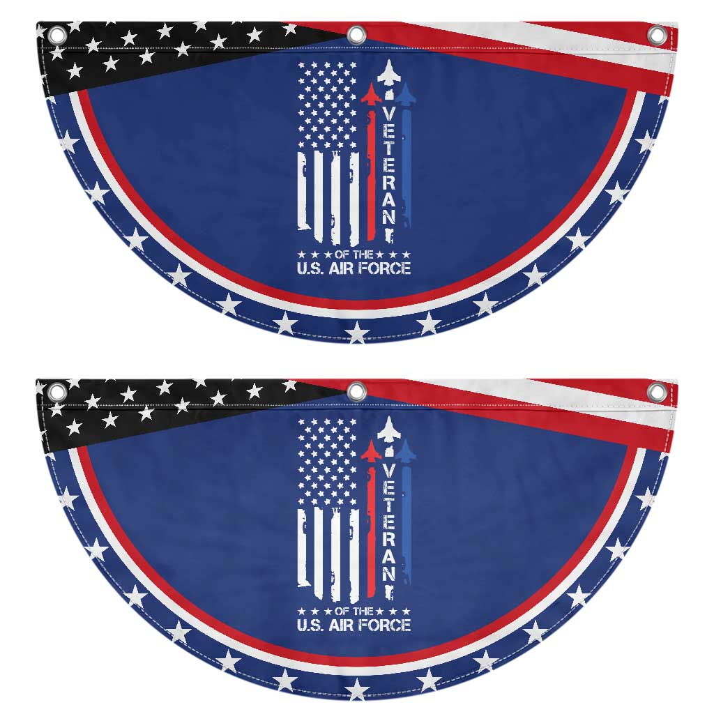 Air Force Veteran Patriotic Fan Flag Vintage US Flag