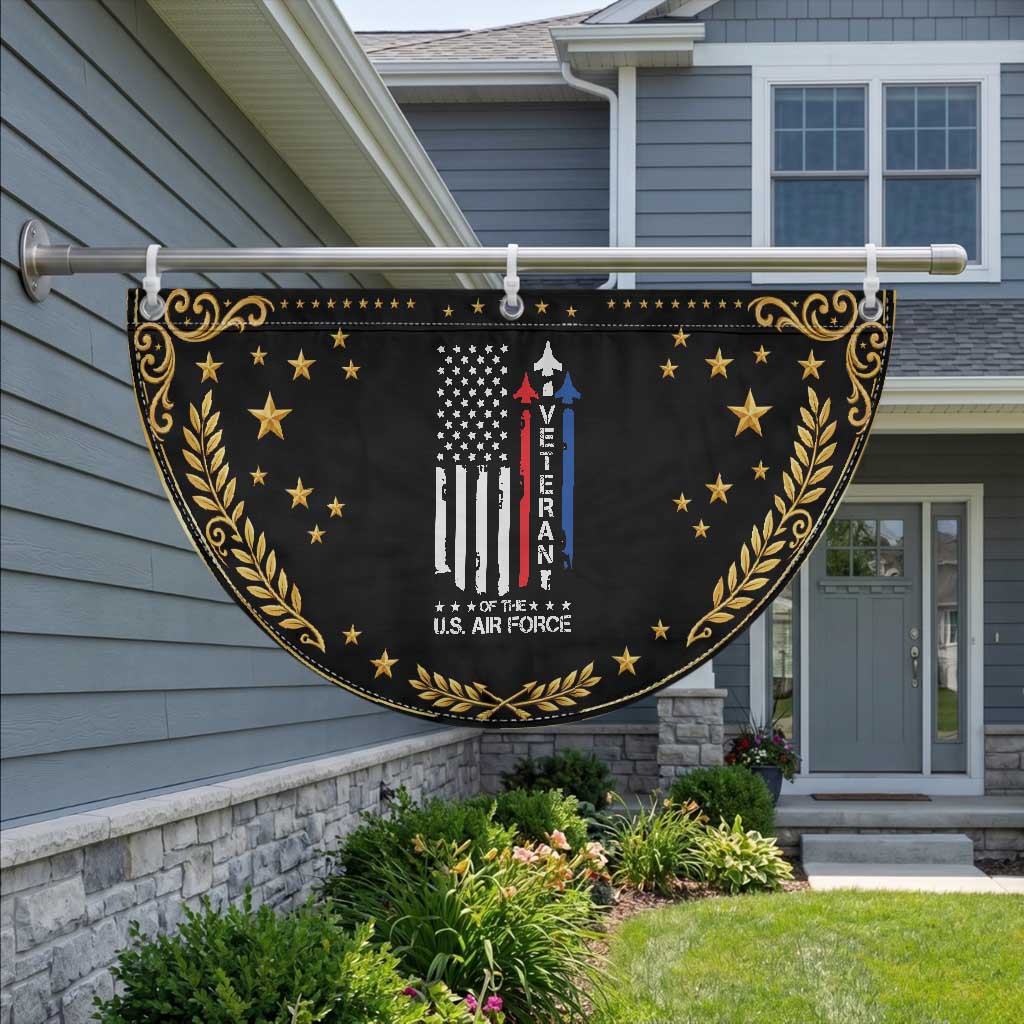 Air Force Veteran Patriotic Fan Flag Vintage US Flag