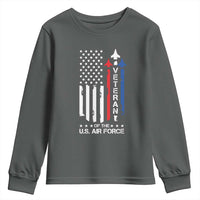 Air Force Veteran Youth Sweatshirt Vintage US Flag - Wonder Print Shop