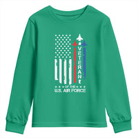 Air Force Veteran Youth Sweatshirt Vintage US Flag - Wonder Print Shop