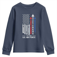 Air Force Veteran Youth Sweatshirt Vintage US Flag - Wonder Print Shop