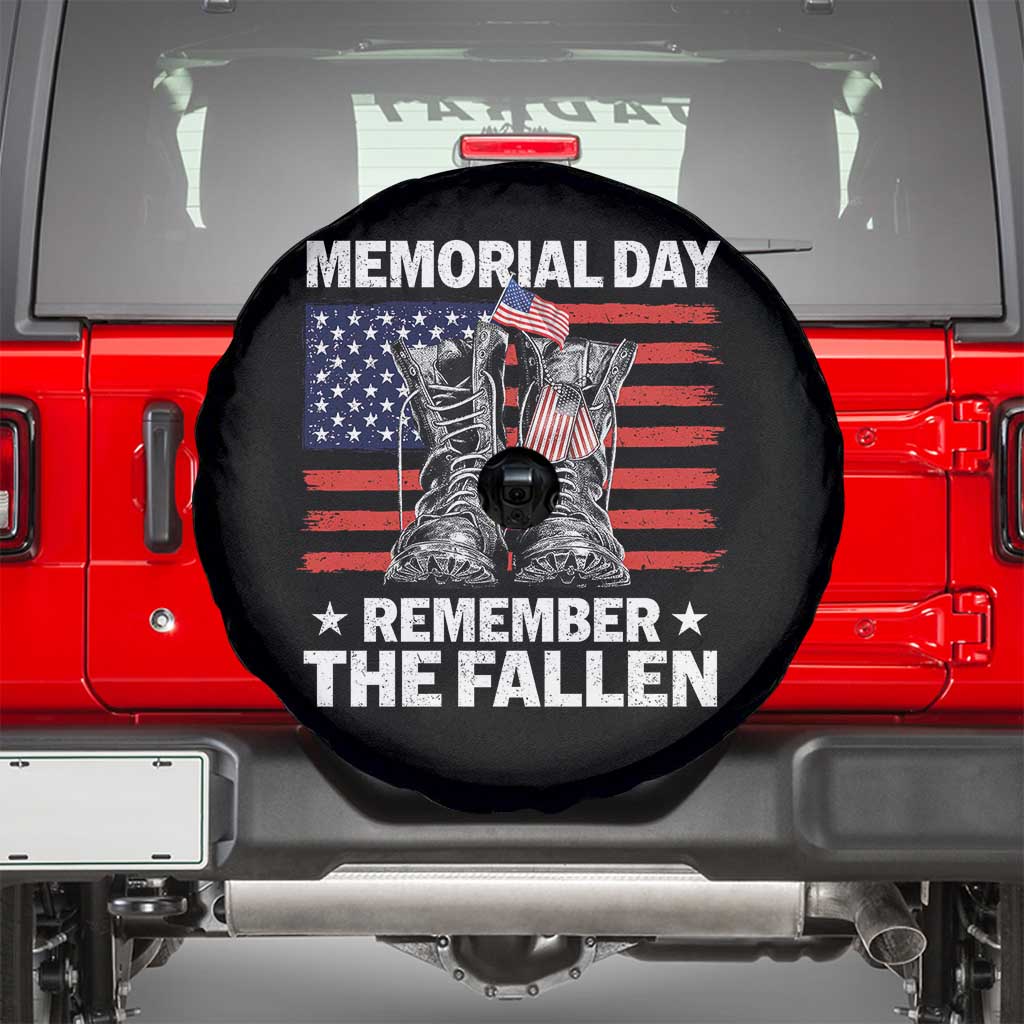 Memorial Day Remember The Fallen Spare Tire Cover Veteran Military Vintage USA Flag - Wonder Print Shop