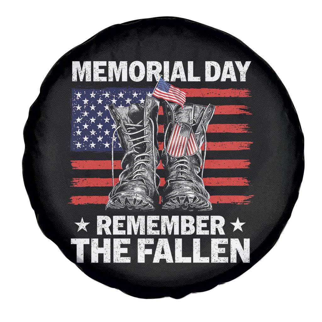 Memorial Day Remember The Fallen Spare Tire Cover Veteran Military Vintage USA Flag - Wonder Print Shop