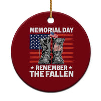 Memorial Day Remember The Fallen Ceramic Ornament Veteran Military Vintage USA Flag - Wonder Print Shop