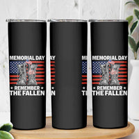 Memorial Day Remember The Fallen Skinny Tumbler Veteran Military Vintage USA Flag - Wonder Print Shop