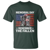 Memorial Day Remember The Fallen T Shirt Veteran Military Vintage USA Flag - Wonder Print Shop