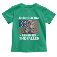 Memorial Day Remember The Fallen Toddler T Shirt Veteran Military Vintage USA Flag - Wonder Print Shop