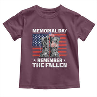 Memorial Day Remember The Fallen Toddler T Shirt Veteran Military Vintage USA Flag - Wonder Print Shop