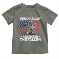 Memorial Day Remember The Fallen Toddler T Shirt Veteran Military Vintage USA Flag - Wonder Print Shop