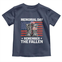 Memorial Day Remember The Fallen Toddler T Shirt Veteran Military Vintage USA Flag - Wonder Print Shop