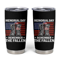 Memorial Day Remember The Fallen Tumbler Cup Veteran Military Vintage USA Flag - Wonder Print Shop