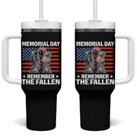 Memorial Day Remember The Fallen Tumbler With Handle Veteran Military Vintage USA Flag - Wonder Print Shop