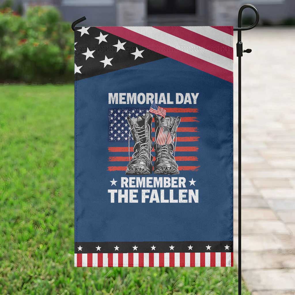 Memorial Day Remember The Fallen Garden Flag Veteran Military Vintage USA Flag