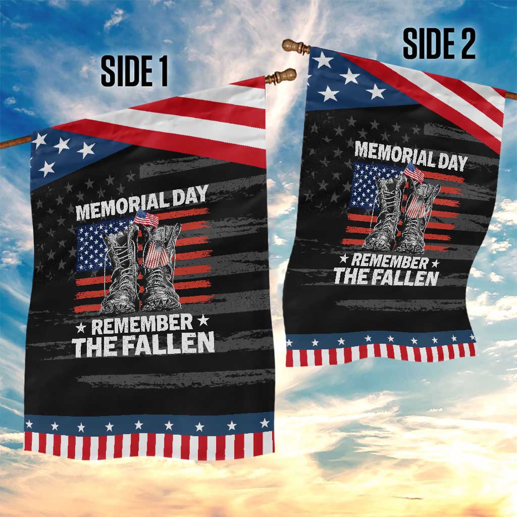Memorial Day Remember The Fallen Garden Flag Veteran Military Vintage USA Flag