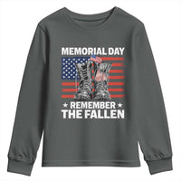 Memorial Day Remember The Fallen Youth Sweatshirt Veteran Military Vintage USA Flag - Wonder Print Shop
