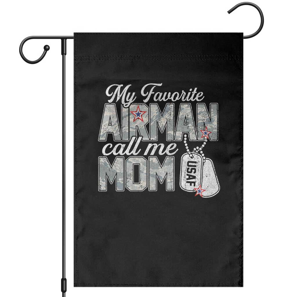 Proud Air Force Family Garden Flag My Favorite Airman Calls Me Mom - Wonder Print Shop