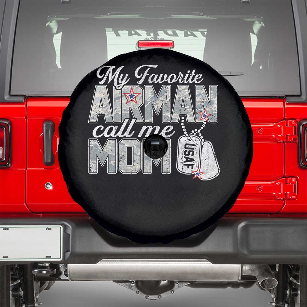 Proud Air Force Family Spare Tire Cover My Favorite Airman Calls Me Mom - Wonder Print Shop