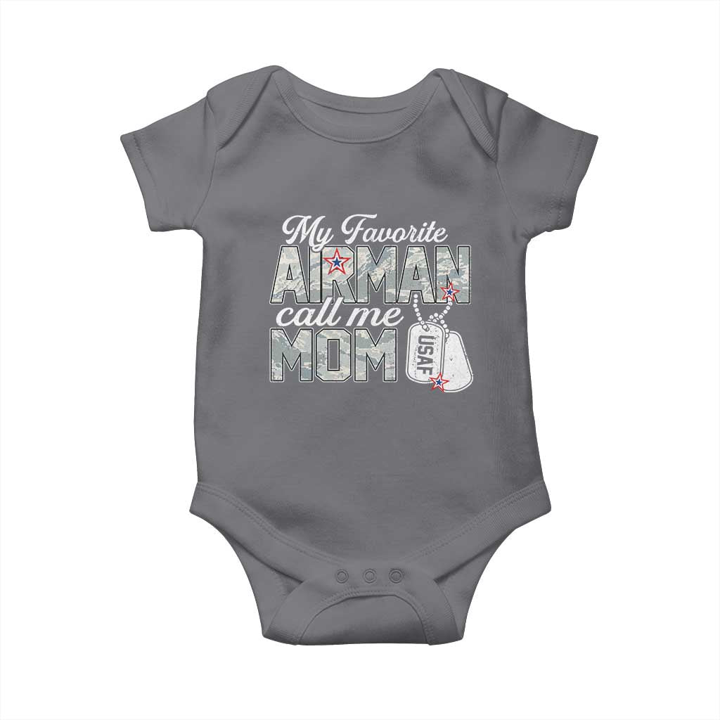 Proud Air Force Family Baby Onesie My Favorite Airman Calls Me Mom - Wonder Print Shop