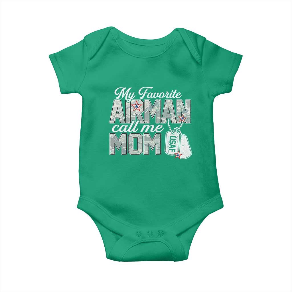 Proud Air Force Family Baby Onesie My Favorite Airman Calls Me Mom - Wonder Print Shop